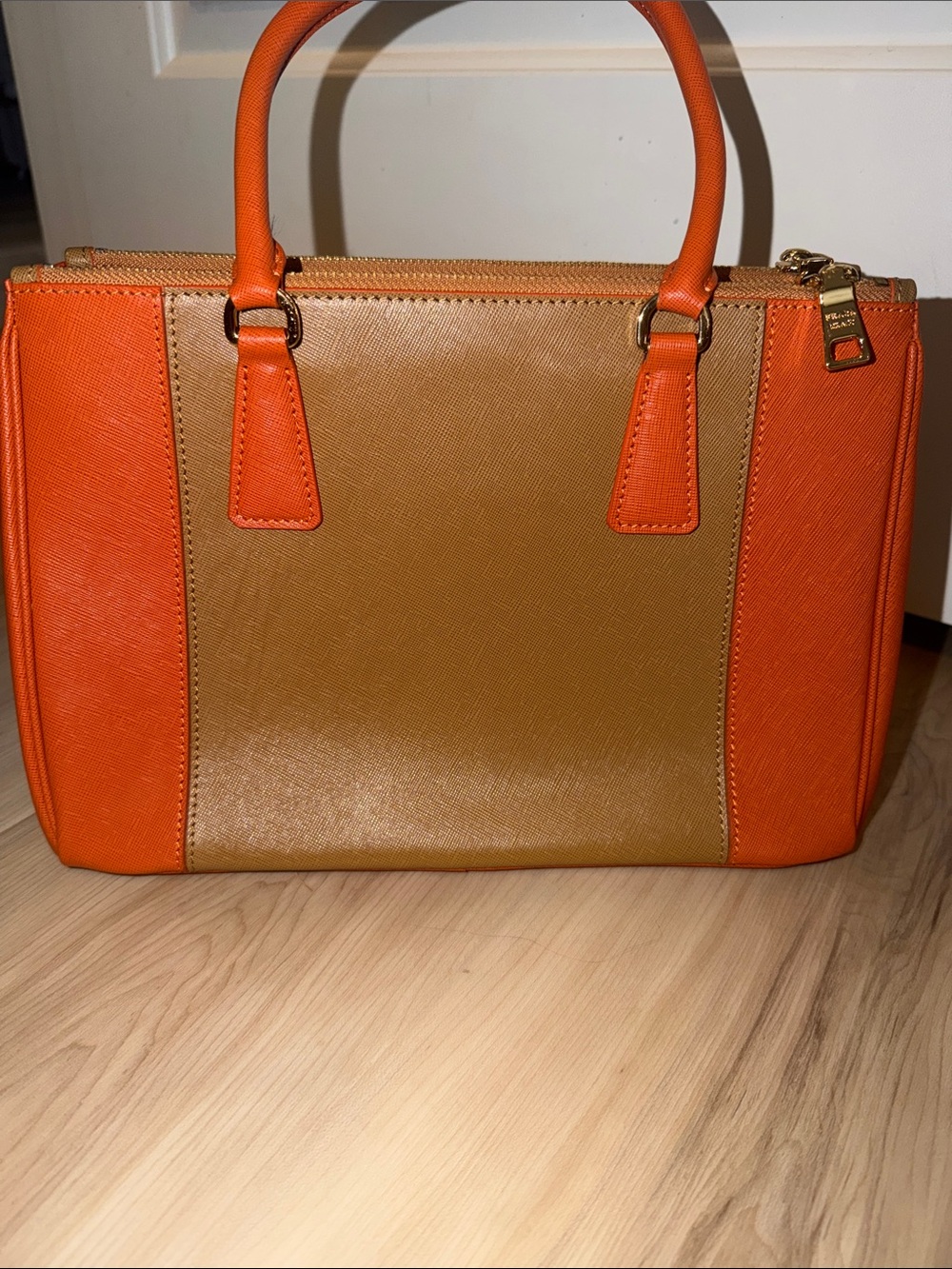 Prada Saffiano Lux Colorblock Medium Galleria Double Zip Tote - Picture 4 of 7